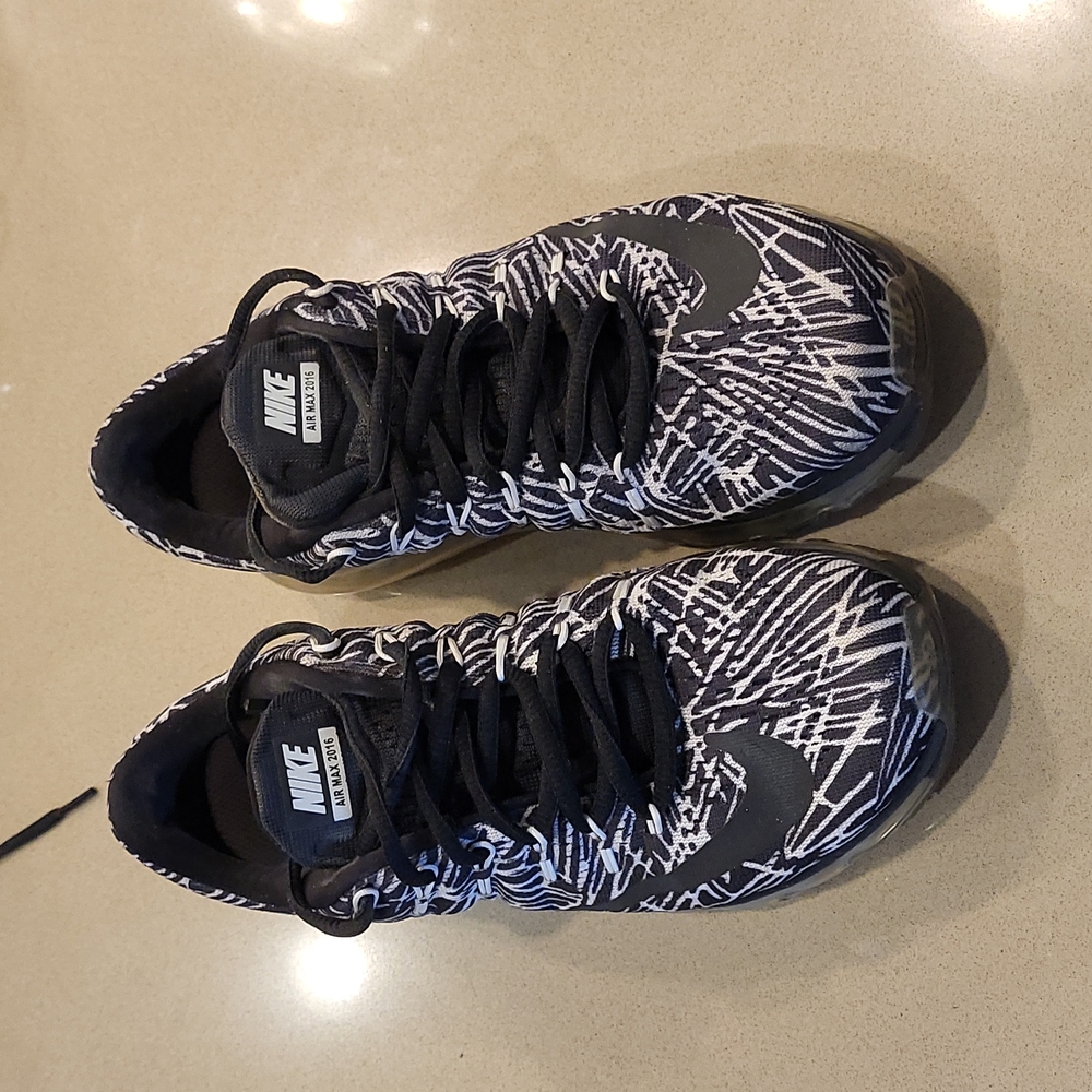 Nike Black White Air Max Print Women Running 818101-100 Sneakers Shoe Size 5.5